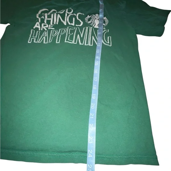 Starbucks Good Things Are Happening Earth Day Green Employee Issued T-Shirt S - Picture 6 of 6